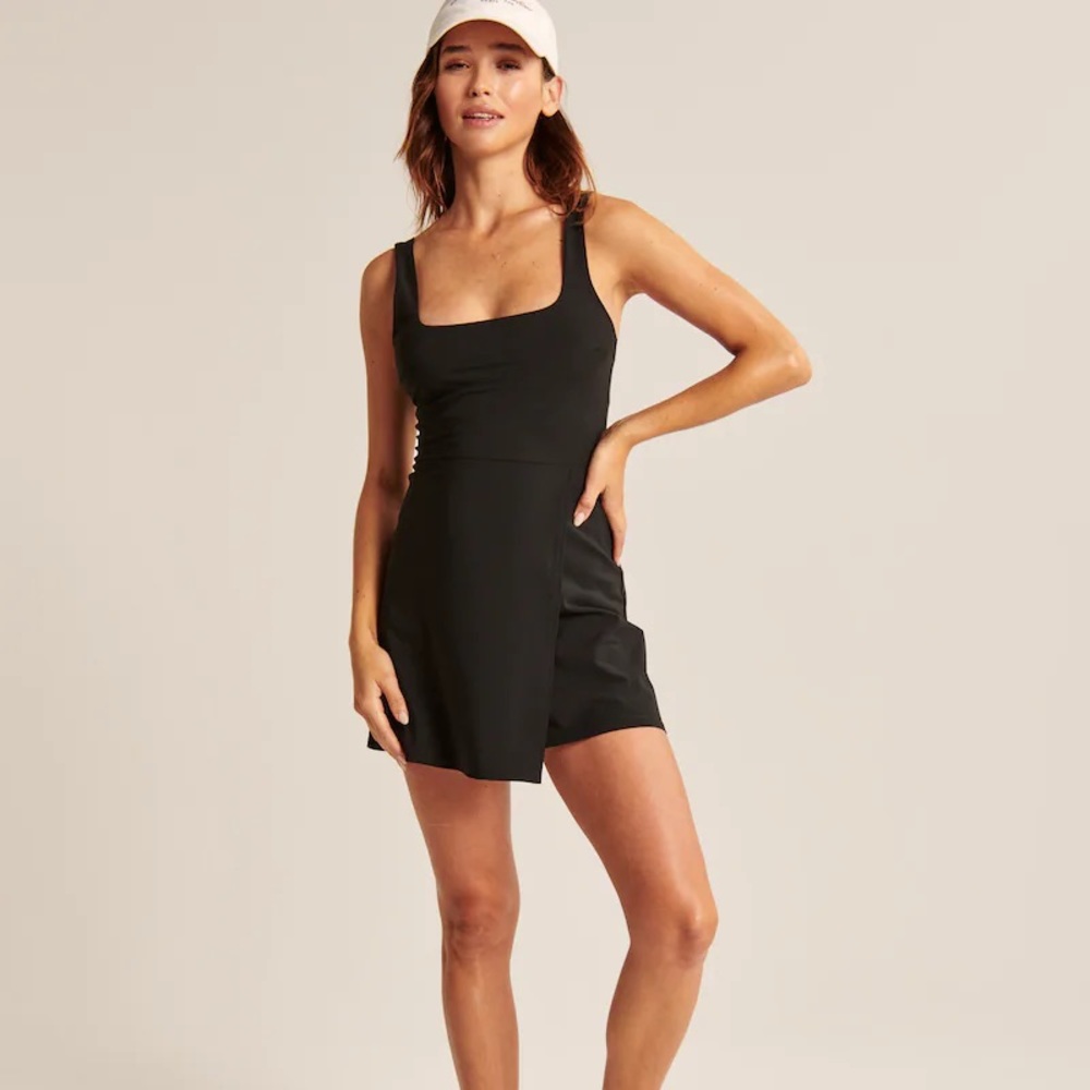 NWT Black Abercrombie Traveler Wrap Mini Dress